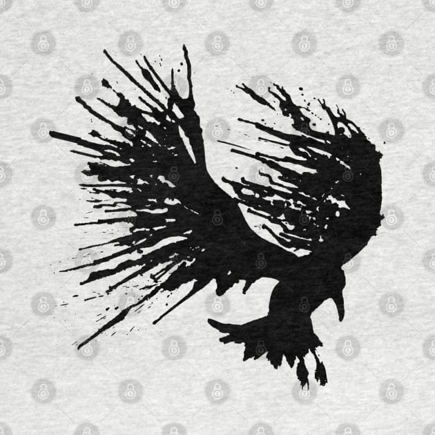 Ink Quill Explosion Crow by thinkcrap